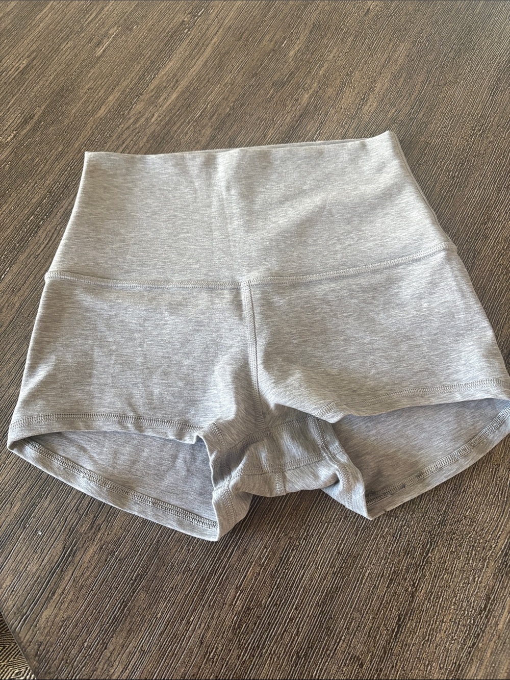 lululemon athletica High-Waist Light Gray Workout Shorts
